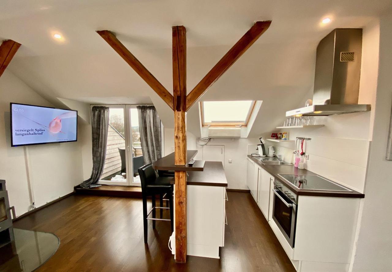 Wohnen Ueber Den Daechern Von Ravensburg, Stadtnah, Kamin, Klima Apartment Luaran gambar